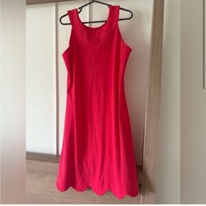 Elegant Coral Red Sleeveless Dress for girls. Perfect for Christmas size 10